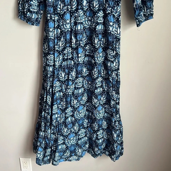 NEW caroline constas dahlia navy print dress - Picture 5 of 11